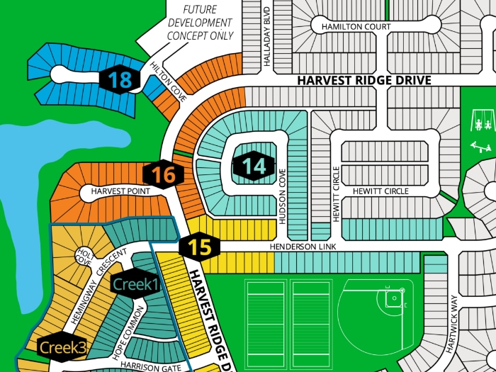 Harvest Ridge lot map image