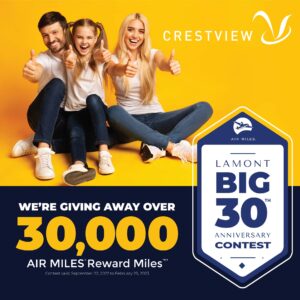 Crestview Air Miles 30,000 Reward Miles Giveaway